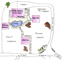 Dos Sols Villa estate layout drawing