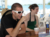 A rum Smoothie at Anegada Reef Hotel